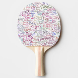 Paix Nuage de Mots Text Motif Message Motif Tischtennis Schläger