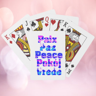 Paix Paz Frieden Pokój Vrede Inspirational Liebe D Spielkarten
