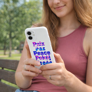 Paix Paz Frieden Pokój Vrede Love Hearts Design iPhone 16 Hülle