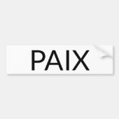 Paix Schwarz Französisch Frieden einfach minimalis Autoaufkleber (Vorne)