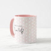 Pajama Bachelorette Pink Polka Dot Gefallen Tasse (Vorderseite Links)