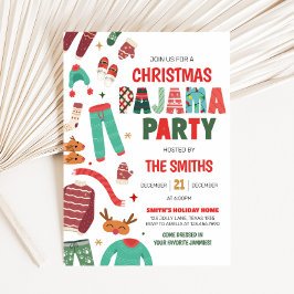 Pajama Holiday Weihnachts-Party Einladung