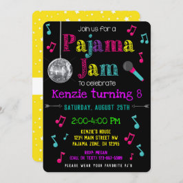 Pajama Jam Party Invite - PJ Dance Party Invite Einladung
