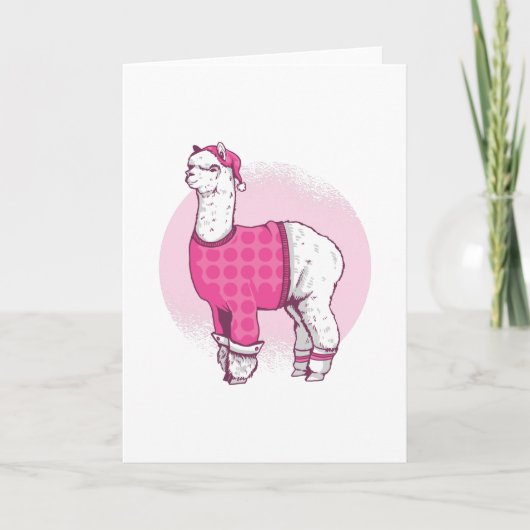 Pajama llama karte (Vorderseite)