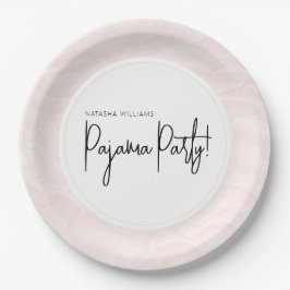 Pajama Party Abstrakt Soft Pink Muster Chic Pappteller