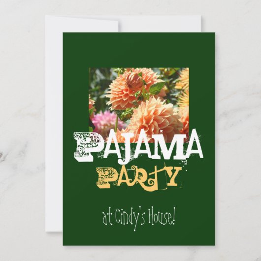 Pajama Party bei Your Name House!Einladungen Einladung (Vorderseite)