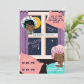 Pajama Party Birthday Einladungskarte (Stehend Vorderseite)