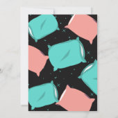 Pajama Party Birthday Einladungskarte (Rückseite)