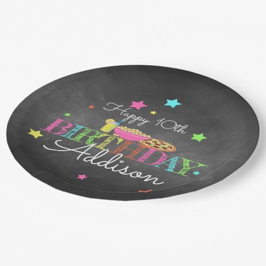 Pajama Party Birthday Pappteller (Schrägansicht)