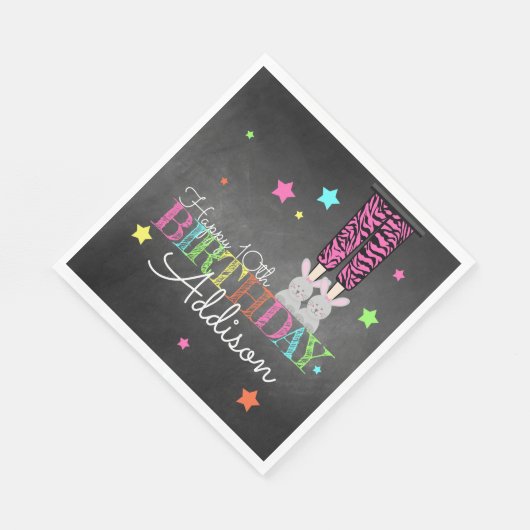 Pajama Party Birthday Serviette (Ecke)