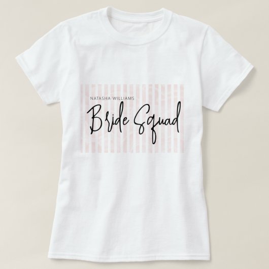 Pajama Party Chic Bride Squad T-Shirt (Design vorne)