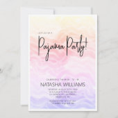 Pajama Party Colorful Pastel Chic Einladung (Vorderseite)