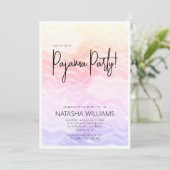 Pajama Party Colorful Pastel Chic Einladung (Stehend Vorderseite)