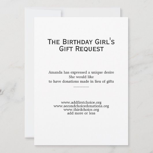 Pajama-Party Einladung (Rückseite)