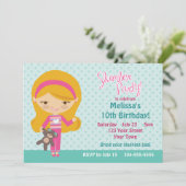 Pajama-Party Einladung (Stehend Vorderseite)