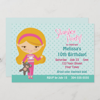 Pajama-Party Einladung