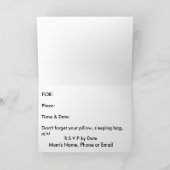 Pajama-Party Einladung (Innenseite)