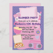 Pajama-Party Einladung (Vorne/Hinten)