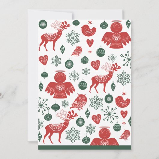 Pajama-Party Einladung für Erwachsene Nordic Winte (Rückseite)