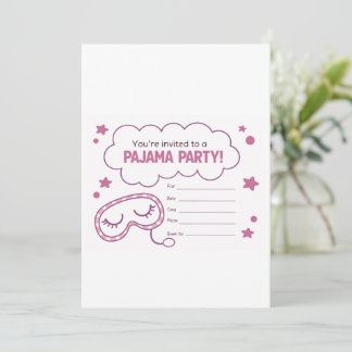 Pajama-Party Einladung für Mädchen
