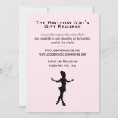 Pajama Party Einzigartige Girls Rosa Einladung (Rückseite)