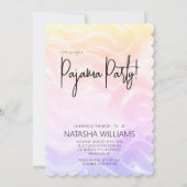 Pajama Party farbenfrohe Pastel Chic Einladung (Vorderseite)