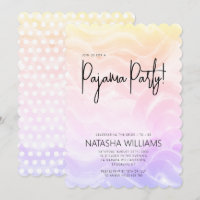 Pajama Party farbenfrohe Pastel Chic Einladung