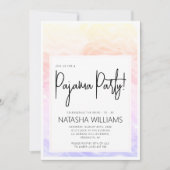 Pajama Party Farbenfrohe Pastel Elegante Einladung (Vorderseite)