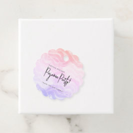 Pajama Party Farbenfrohe Pastel Elegante Geschenkanhänger