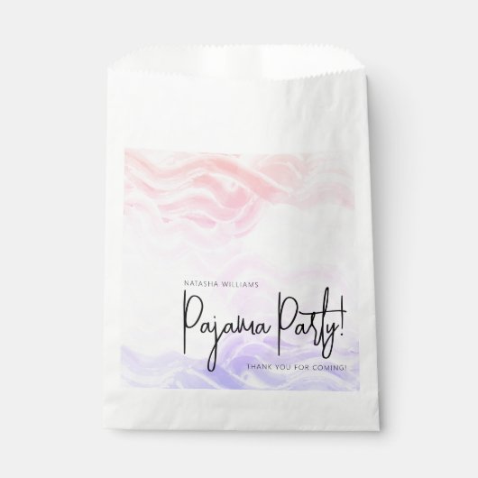 Pajama Party Farbenfrohe Pastel Elegante Geschenktütchen (Vorderseite)