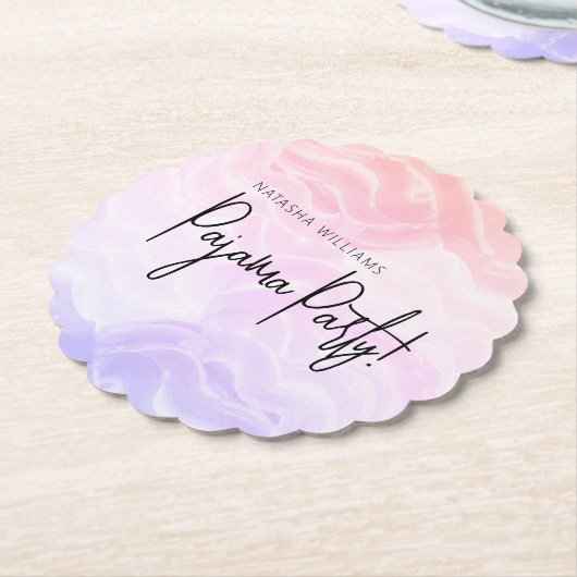 Pajama Party Farbenfrohe Pastel Elegante Untersetzer (angewinkelt)