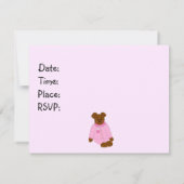 Pajama Party Geburtstagseinladungen Einladung (Rückseite)