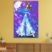 Pajama Party Girl Canvas Kissen Kissen Kämpfen - S Leinwanddruck (Insitu (Wohnzimmer))