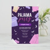 Pajama Party Girls Einladung (Stehend Vorderseite)