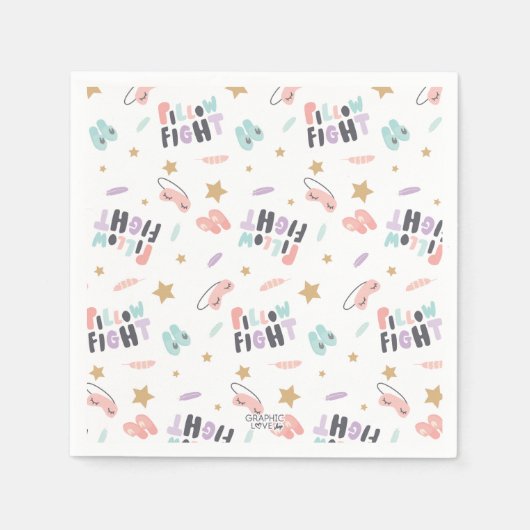 Pajama Party Girls Jegliches Alters Happy Birthday Serviette (Vorderseite)