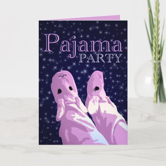 pajama party invitation : nightshine einladung (Vorderseite)