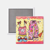 Pajama Party Magnet (Vorderseite/Rückseite)
