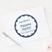 Pajama Party Niedlich Polka Dot Pattern Gastgesche Runder Aufkleber (Umschlag)