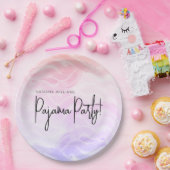 Pajama Party Pastel Pink Lila Elegante Pappteller (Party)