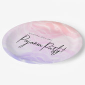 Pajama Party Pastel Pink Lila Elegante Pappteller (Schrägansicht)