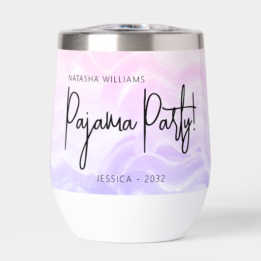 Pajama Party Pastel Pink Lila Moderne (Vorderseite)