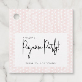 Pajama Party Polka Dots Soft Pink Geschenkanhänger
