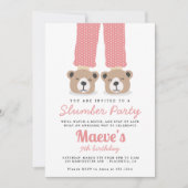 Pajama-Party, Sleepover-Slumber-Party Einladung (Vorderseite)