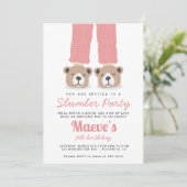 Pajama-Party, Sleepover-Slumber-Party Einladung (Stehend Vorderseite)