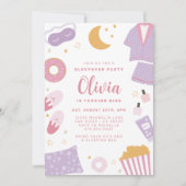 Pajama Party ・ Sleepover Slumber Party Einladung (Vorderseite)