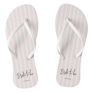 Pajama Party Streifen Chic Bridge zu rosa Badesandalen