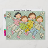 Pajama-Party / Überschlafen - SRF Einladung (Vorne/Hinten)