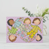 Pajama-Party / Überschlafen - SRF Einladung (Stehend Vorderseite)