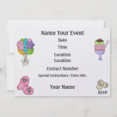 Pajama-Party / Überschlafen - SRF Einladung (Rückseite)