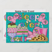 Pajama-Party / Überschlafen - SRF Einladung (Vorne/Hinten)